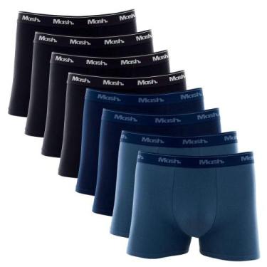 Imagem de Kit Cueca Boxer Mash 8 Peças Masculina Algodão Elástico, Sortido, P