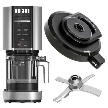 Imagem de NC301 Peças de reposição para tampa de creami, tampa externa compatível com a máquina de sorvete Ninja, acessórios reutilizáveis de creme compatíveis com a série NC299AMZ/NC301/NC300, para tampa de