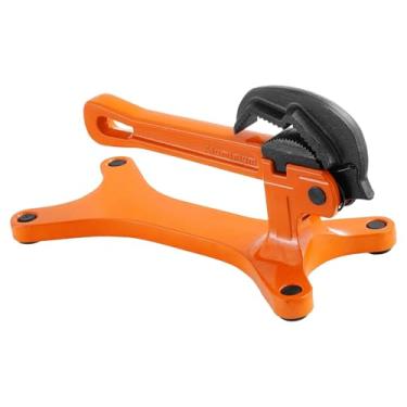 Imagem de ＡＷＨＡＯ Torno de Alumínio para Tubos, Grampo para Tubos, Multiuso, Antiderrapante, Fácil de Usar, Diâmetro de Fixação de 1/8 a 1,5 Polegadas, Laranja, Tamanho real