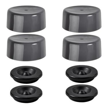 Imagem de Pacote com 4 tampas de pó de rolamento com 4 pacotes de tampas de cubo de reboque plugues de borracha 1,98 polegadas tampa do cubo da roda do reboque capa de borracha do protetor de rolamento para