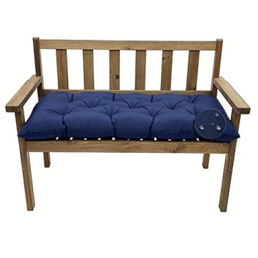 Imagem de Almofada de banco para área externa, almofada de balanço impermeável, almofada de assento de substituição para cadeira de balanço para espreguiçadeira, móveis de jardim, pátio, banco de madeira de