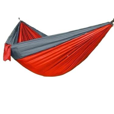 Imagem de Rede de Dormir Casal Nylon 210T Reforçada até 300kg para Camping e Lazer(LARANJA)