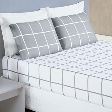 Imagem de Jogo De Cama Lençol 200 Fios Austin Queen 03 Peças - Cinza