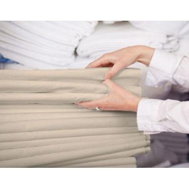 Imagem de Lençol Clinica Hospital Maca Hotel Algodão Percal 150 Fios Cor:Bege - 