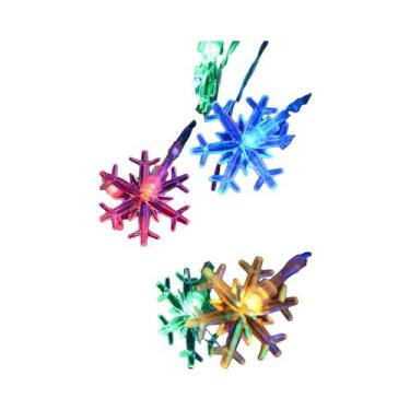 Imagem de Luzes De Natal Em Forma De Floco De Neve 10/20/30/40 LED Alimentadas P