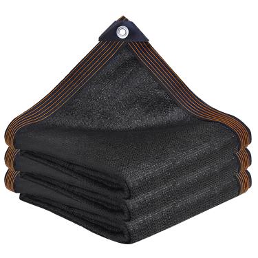 Imagem de winemana Pano de sombra preto 40%, lona de malha de 1,5 x 2,3 m - sombra de jardim para estufa, pátio, vegetais, cobertura de plantas e galinheiros, rede de proteção solar para proteção externa com