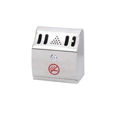 Imagem de Eliminação de pontas de cigarro Cigarreira externa de parede com cinzeiro aço inoxidável fechadura para praça rua