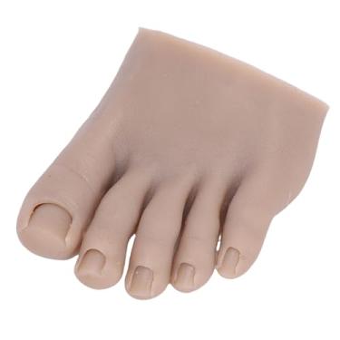 Imagem de ZJchao Pé de Treinamento de Nail Art, Modelo de Prática de Silicone Macio para Treinamento de Manicure e Pedicure, Com Textura de Pele Realista para Deslizamento Suave e Múltiplas (Esquerda)