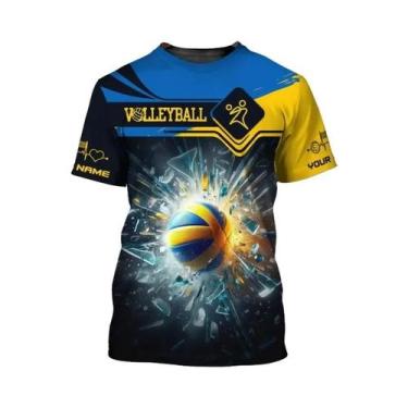 Imagem de Camiseta De Voleibol Unissex Oversized Personalizada Com Nome Presente