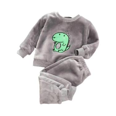 Imagem de Conjunto De Pijamas De Flanela De Inverno Para Meninas Em Veludo Coral