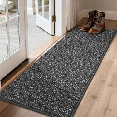 Imagem de COSY HOMEER Tapete de porta 43,2 cm x 152,4 cm antiderrapante absorvente tapetes de entrada capachos de sujeira tapetes de entrada laváveis tapete de entrada baixa para porta traseira e tapetes de