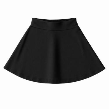 Imagem de Short Saia Cotton Infantil Tendência Escolar Mello Kids, Preto, 14