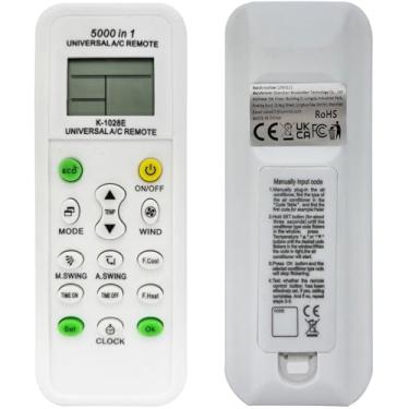 Imagem de Controle remoto universal AC, compatível com várias marcas 5000 em 1, modelo K-1028E, visor LCD