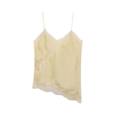 Imagem de Camisola Sem Mangas Com Renda Para Mulheres, Top Sexy Casual De Verão 