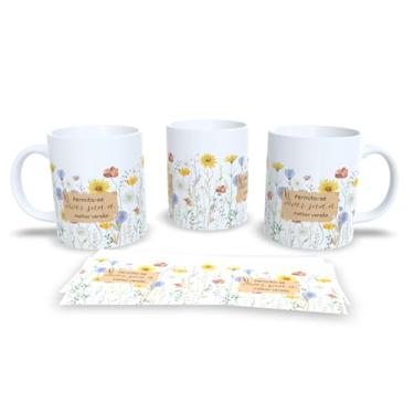 Imagem de Caneca de Cerâmica Branca Dia Internacional da Mulher, Design Floral com Frase Motivacional, Acabamento Brilhante (11)