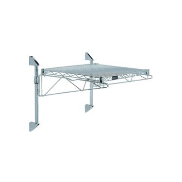 Imagem de Quantum Storage Systems WC14-CB1830GY Suporte de parede de prateleira única em cantilever resistente com (2) suporte de montagem cor cinza epóxi