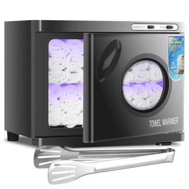 Imagem de Aquecedor de Toalha Elétrico para Barbearia 23L com Janela Transparente, 110V, JXSDLIY, Preto