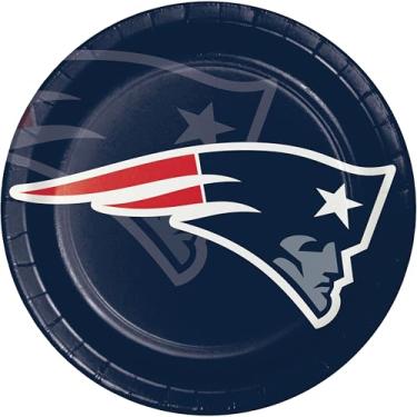 Imagem de Trendware Pratos de papel New England Patriots, 48 unidades