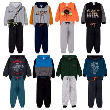 Imagem de Kit Sortido 8 Peças Moletom Infantil Menino Juvenil Masculino 4 jaquet