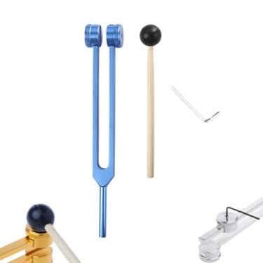 Imagem de Diapasão de 128 Hz para martelo reflexo, cura de chakras, instrumento de diapasão de grau médico, aço inoxidável, com pesos fixos para terapia de som