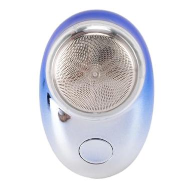 Imagem de aqxreight Aparador de Barba Elétrico para Homens - Lâminas de Aço Inoxidável Kit de Limpeza Portátil Recarregável USB para Viagens, Casa e Academia, Máquina de Cortar Cabelo Facial Portátil, Ferramenta de Corte Profissional (Gradiente Azul)