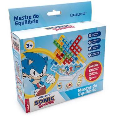 Imagem de Jogo Diverso Sonic Mestre do Equilíbrio com Peças, Cartas e Suporte