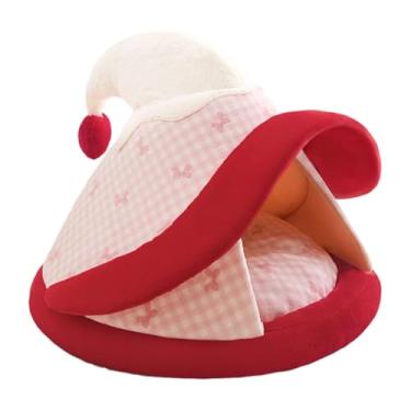 Imagem de ShengQuanHao Tenda-cama para Cães com Almofada Interna, Cama para Gatos, Tenda-casinha Quente de Inverno para Cães E Gatos, 64cm X 64cm X 58cm