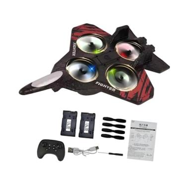 Imagem de MotiveTech Avião RC, Avião de Controle Remoto, Portátil, para, Planador RC, Jato de – Ideia de Presente para Meninos, Adultos E Adolescentes, Bateria Vermelha 2