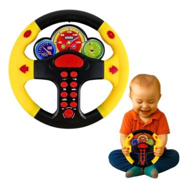 Imagem de Volante Musical Interativo Infantil com Luzes e Sons | Brinquedo Educativo com LED | Estimula Coordenação Motora | A Partir de 3 Anos