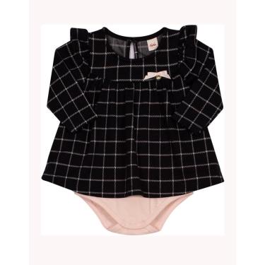 Imagem de Body Vestido Bebê Preto Nini & Bambini-Feminino
