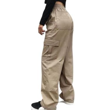 Imagem de Calça Feminina Cargo Skatista Larga Reta - Ideia Store, G - 42