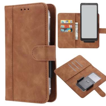 Imagem de Ranyi Capa para BOOX Palma2 Pro/Palma 2, carteira de couro universal com compartimentos para cartões, clipe móvel, flip magnético, capa carteira para BOOX Palma 2/Palma2 Pro Mobile ePaper eBook Reader