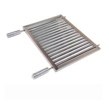 Imagem de Grelha Parrilla Uruguaia em Inox Reforçada para Churrasqueira, Ideal para Churrascos Brasileiros, Resistente à Calor e Oxidação(55 x 45)