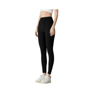 Imagem de Calças De Yoga De Nylon De Cintura Alta Para Mulheres, Leggings De Fit