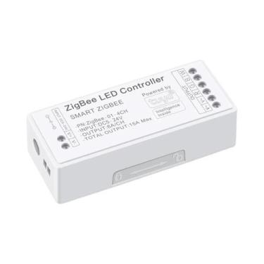 Imagem de Controlador LED Inteligente Tuya Zigbee Com Controle Por Voz RGB RGBW 
