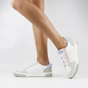 Imagem de Tênis Flat Couro Amarração - Marina Mello, Branco alecrim, 37