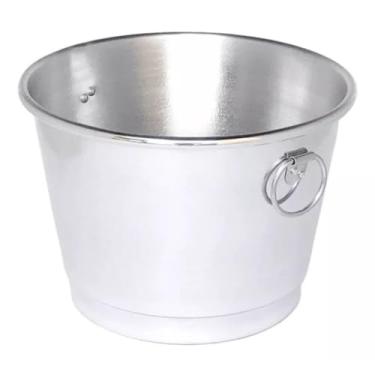 Imagem de Balde de Gelo Alumínio 5L com Alça – Balde Médio para Cerveja, Bar, Festa, Verão e Bebidas
