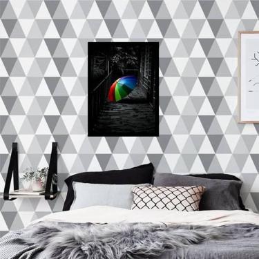 Imagem de Quadro Decorativo Fotografia Guarda Chuva Multicolorido