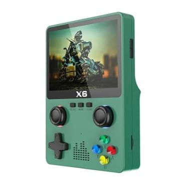 Imagem de Videogame Portátil Retro X6 | Tela HD 3.5" | +15.000 Jogos Clássicos | 32 GB | Verde
