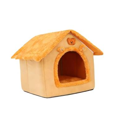 Imagem de Bothyi Casinha para Cães e Gatos, Compacto para Animais de Estimação, Abrigo para Filhotes, Cama Macia Semi-Fechada para Gatos, Ideal para Quarto, S