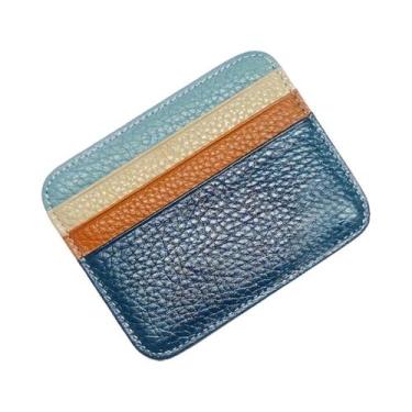 Imagem de Carteira Ultra Fina Para Cartões De Crédito Pequena Com 6 Slots Para C