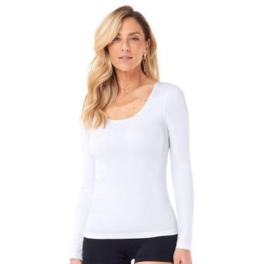 Imagem de Blusa Manga Longa sem Costura Branco Zee Rucci, P