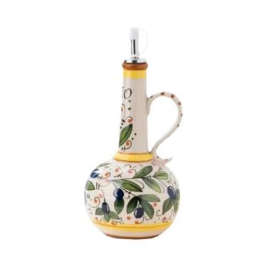 Imagem de Dispensador De Azeite De Cerâmica 700ml Com Relevo, Garrafa De Condime