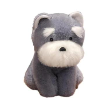 Imagem de Cachorrinho Schnauzer Branco De Pelúcia 22 35 45cm Brinquedo Para Cria