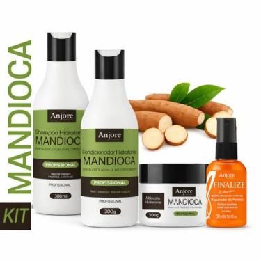 Imagem de Kit Capilar Profissional Mandioca Crescimento e Reparador de Pontas Ól