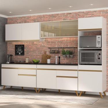 Imagem de Cozinha Completa 5 peças Armário e Balcão Multimóveis Branca