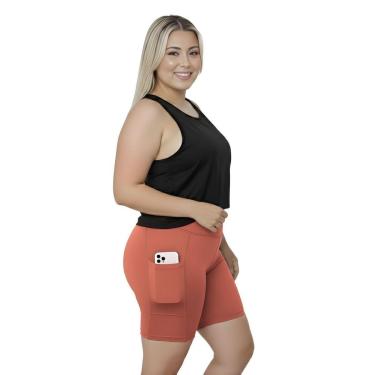 Imagem de Bermuda Fitness Com Bolsos Laterais Plus Size-Feminino