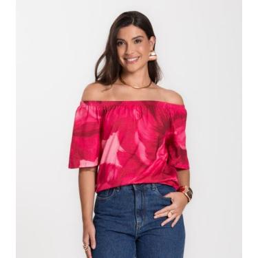 Imagem de Blusa Feminina Ciganinha Infinita Cor Vermelho, P, Vermelho