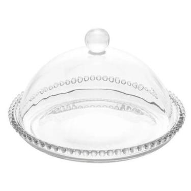 Imagem de Queijeira Cristal Transparente Pearl 20x12cm - Wolff - Rojemac