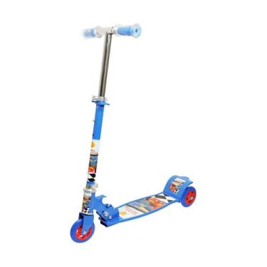 Imagem de Patinete infantil dobrável ajustável 3 rodas de metal até 50kg - Dm Br